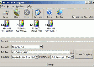 Alive DVD Ripper screenshot