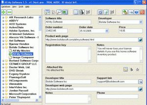 software - All My Software 1.6 free screenshot