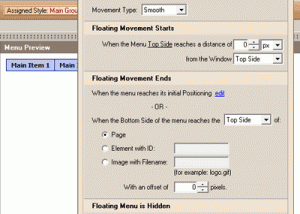 software - AllWebMenus Floating Menus Add-in 1.0.1 screenshot