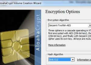 software - Aloaha Crypt Disk 6.0.16 screenshot