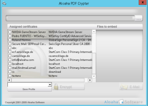 Aloaha PDF Crypter screenshot