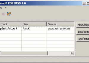 software - AmoK pop2rss 1.0 screenshot