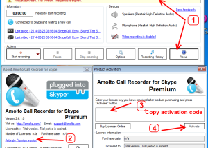 Full Amolto Call Recorder for Skype screenshot