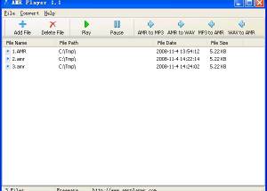 software - AMR Player 1.3 screenshot