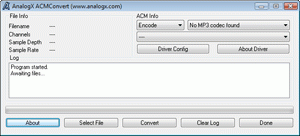 software - AnalogX ACM Convert 1.06 screenshot