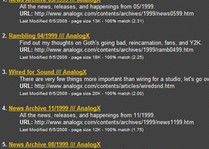 software - AnalogX CGISearch 3.00 screenshot