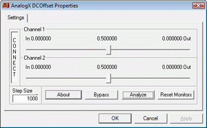 software - AnalogX DCOffset 1.02 screenshot