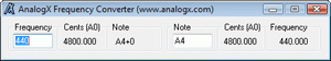 AnalogX Frequency Converter screenshot