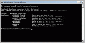 software - AnalogX NewMove 1.02 screenshot