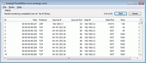 software - AnalogX PacketMon 1.02 screenshot