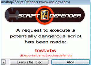 AnalogX Script Defender screenshot