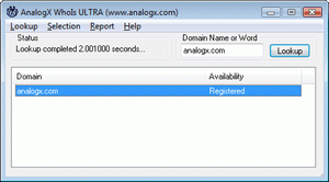 software - AnalogX WhoIs ULTRA 3.03 screenshot