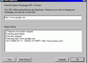 software - Anti-Hijacker 1.21 screenshot