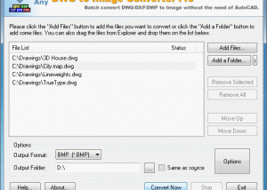 software - Any DWG to JPG Converter Pro 2010 screenshot