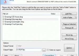 software - Any DWG to PDF Converter 2010 screenshot