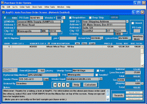 software - AnyPO III: Purchase Order System 14.54 screenshot