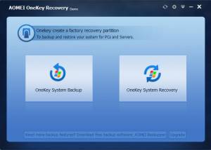 AOMEI OneKey Recovery screenshot