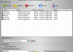 software - Aostsoft BMP to Word OCR Converter 4.0.2 screenshot