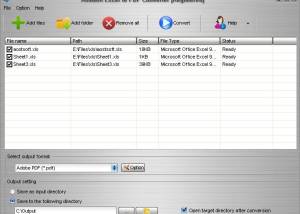 software - Aostsoft Excel to PDF Converter 4.0.2 screenshot