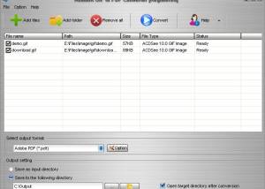 Aostsoft GIF to PDF Converter screenshot