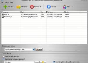 Aostsoft GIF to PowerPoint Converter screenshot