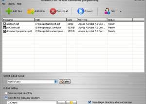 Aostsoft PDF to ICO Converter screenshot