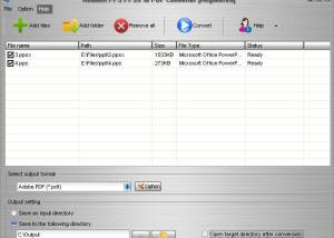 Aostsoft PPS PPSX to PDF Converter screenshot