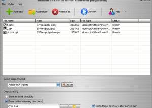 Aostsoft PPT PPTX to PDF Converter screenshot