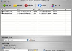 Aostsoft PSD to PDF Converter screenshot