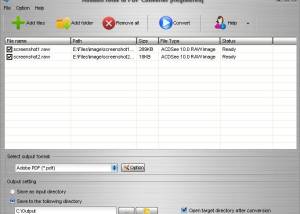 Aostsoft RAW to PDF Converter screenshot