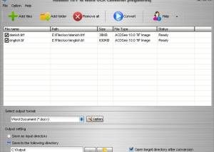 Aostsoft TIFF to Word OCR Converter screenshot