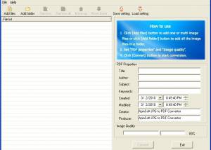 ApinSoft JPG to PDF Converter screenshot