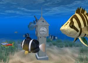 Aquarium Clock 3D Screensaver screenshot