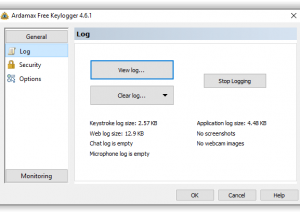 software - Ardamax Free Keylogger 4.7 screenshot