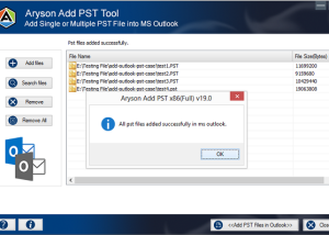 software - Aryson Add PST Tool 22.3 screenshot