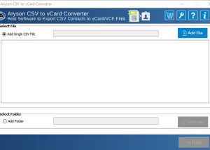 Aryson CSV to vCard Converter screenshot