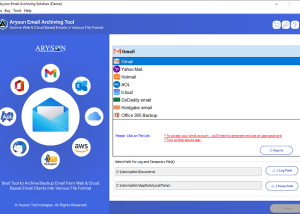 software - Aryson Email Archiving Software 23.4 screenshot