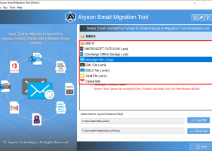 software - Aryson Email Migration Software 24.2 screenshot