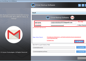 software - Aryson Gmail Backup Software 22.7 screenshot