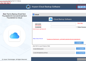 Aryson iCloud Email Backup Tool screenshot