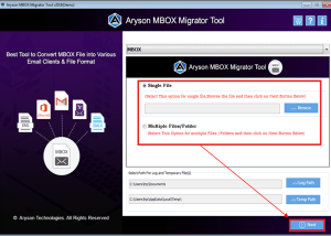 software - Aryson MBOX Migrator Tool 24.10 screenshot