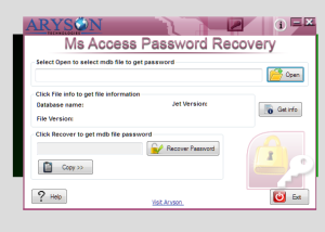 software - Aryson Access Password Recovery 21.9 screenshot