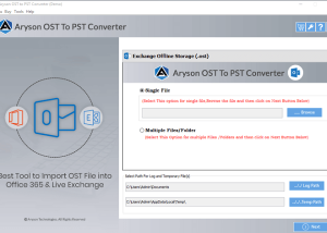 Aryson OST to PST Converter screenshot