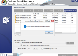 Aryson Outlook Mail Recovery screenshot