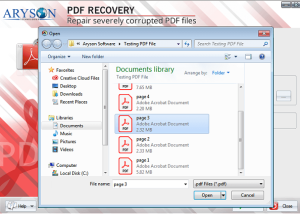 Aryson PDF Recovery screenshot