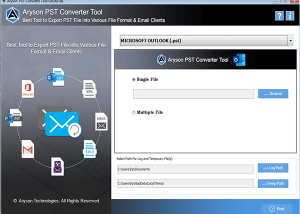 software - Aryson PST Migration Tool 21.4 screenshot