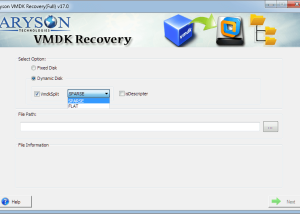 software - Aryson VMDK Recovery 21.9 screenshot