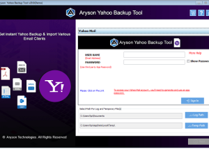 software - Aryson Yahoo Backup Tool 22.8 screenshot