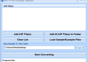 ASF To AVI Converter Software screenshot