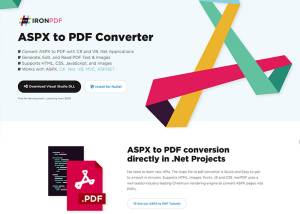 ASPX to PDF Converter screenshot